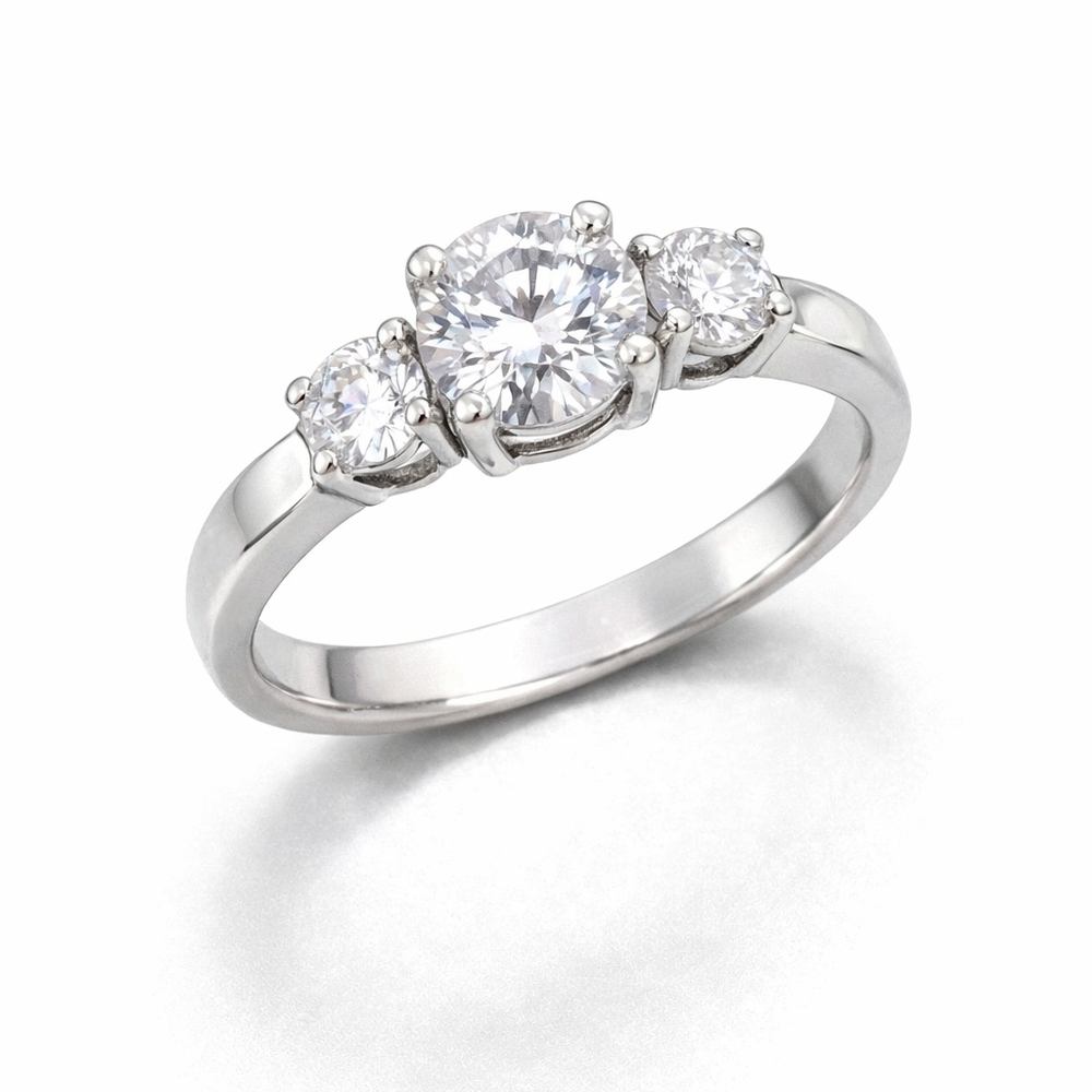 Elegant Silver Trio Gem Ring